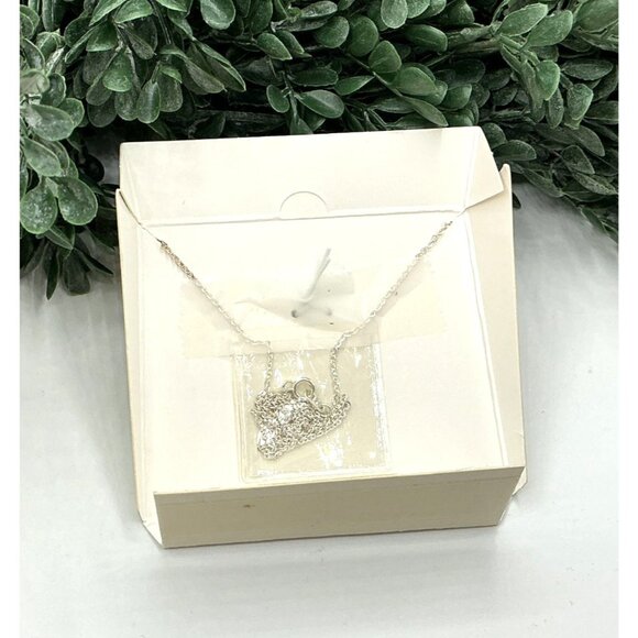 Sparkle Allure Pure Silver Plated Elephant Pendant Crystal Necklace 18" - Picture 5 of 6